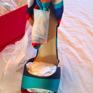 Dress Sandals, Kennedy, Blue Multi Size7 Shoe Dazzle  Never worn